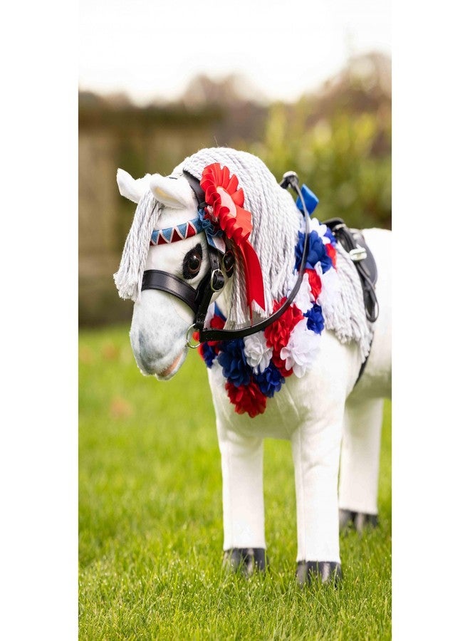 LeMieux Toy Pony Flower Sash - Colorful Red White & Blue Flower Garland - Congratulate Your Winning Toy Pony - Suitable for Ages 3+ - Image 3